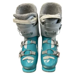 Used Nordica SPEED MACHINE J3 Girls DH Ski Boot Carolina Blue 235 MP - J05.5 - W06.5