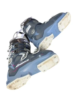 Used Nordica SPEED MACHINE 95W BOOTS SIZE 25.0 Womens DH Ski Boot Navy Blue 250 MP - M07 - W08
