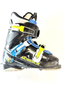 Used Nordica TEAM 3 Boys DH Ski Boot Black 225 MP - J04.5 - W5.5