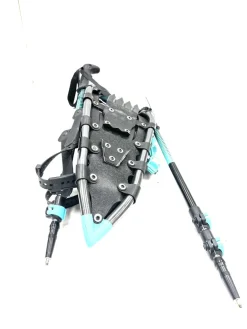 Used NOREAST SNOWSHOES W/ HIKING POLES Snowshoes Mens Teal 25"