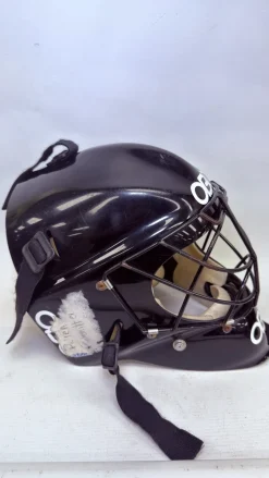 Used OBO FIELD HOCKEY GOALIE HELMET FH Facial Protection Black Senior