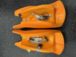 Used OBO OGO LEGGUARDS FH Shin Guards Orange 20"