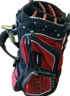 Used Ogio VISION Mens Stand Bag Black And Red