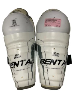 Used ONEGOAL Junior Shin Guards White 10"