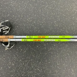 Used ONE WAY DIAMOND Mens XC Ski Poles Yellow 150 cm / 59 in