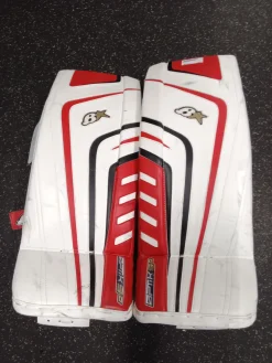 Used OPTIK 9.0 Goalie Leg Pads Inter White 27