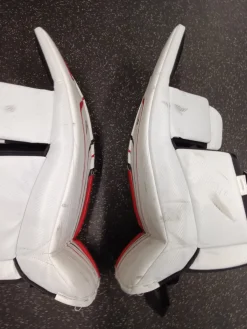 Used OPTIK 9.0 Goalie Leg Pads Inter White 27