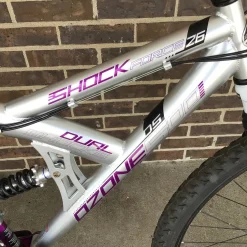 Used Ozone SHOCK FORCE 26 MOUNTAIN BIKE Mountain Bike Mens Silver 43-47cm - 17-18" - MD Frame