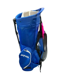 Used Ping HOOFER 5 WAY Mens Stand Bag Royal Blue