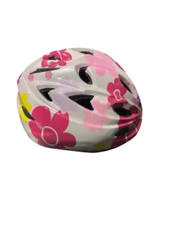 Used PINK FLORAL HELMET Bike Helmet Pink One Size