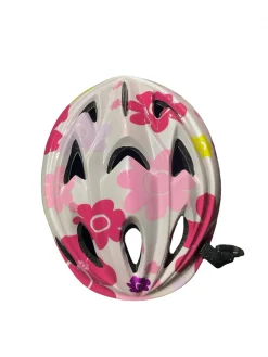 Used PINK FLORAL HELMET Bike Helmet Pink One Size