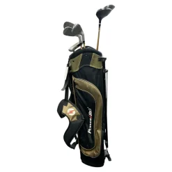 Used Powerbilt JUNIOR GOLD SERIES 5.0 Jr Package Set LH Black And Copper 7 Piece
