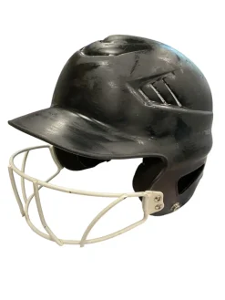 Used Rawlings BATTING HELMET Batting Helmet w/Mask Black MD