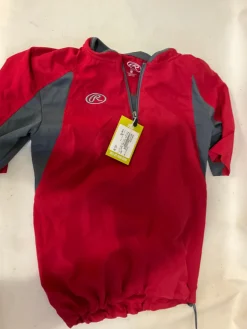 Used Rawlings BATTING SHIRT YM BB/SB Jersey Red And Grey MD