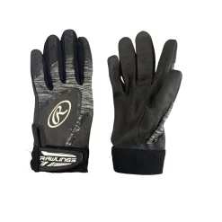 Used Rawlings BB/SB Batting Gloves Black XXXS