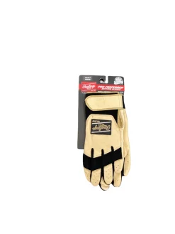 Used Rawlings BB/SB Batting Gloves Tan MD
