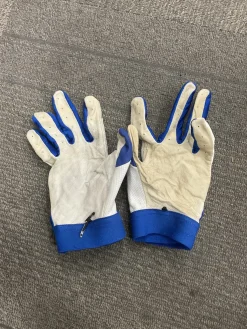 Used Rawlings BB/SB Batting Gloves Navy Blue SM