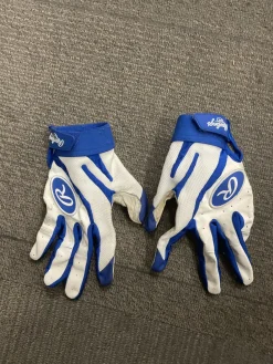 Used Rawlings BB/SB Batting Gloves Navy Blue SM