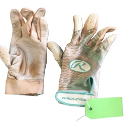 Used Rawlings BB/SB Batting Gloves White MD