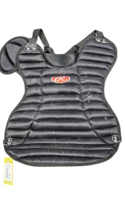 Used Rawlings BLACK CHEST PROTECTOR Catchers Chest Protector Black Adult