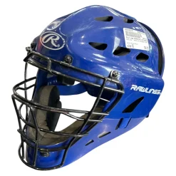 Used Rawlings BSNAI3-R CATCHERS HELMET Catchers Helmet w/Mask Royal Blue One Size