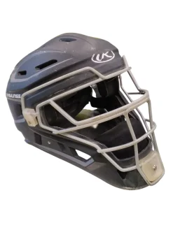 Used Rawlings CATCHERS HELMET Catchers Helmet w/Mask Black MD