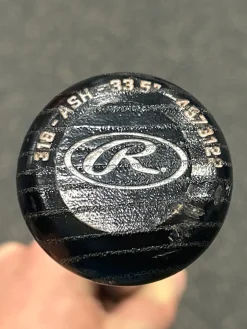Used Rawlings CUSTOM RAWLINGS PRO ASH BB/SB Wood Bat 33 1/2"