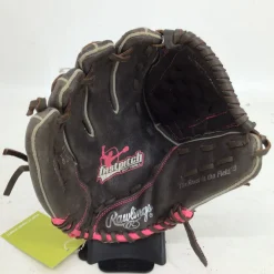 Used Rawlings FASTPITCH 11 INCH LHT SB GLOVE LH Throw Fastpitch Gloves Brown 11"