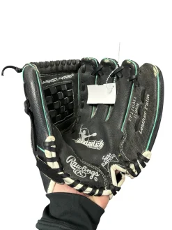 Used Rawlings FASTPITCH RH Throw Fastpitch Gloves Black 11"