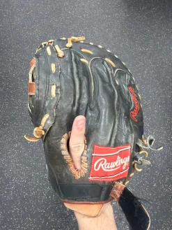 Used Rawlings FIRST BASE MITT BB/SB First Base LH Throw Black 13"