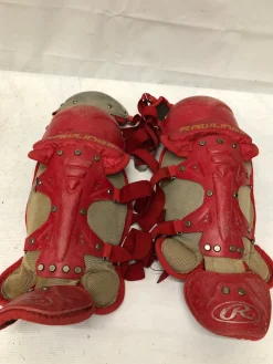 Used Rawlings 12-16 FULL SET Catchers Chest Protector Red Intermed