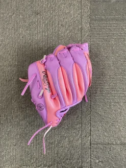 Used Rawlings GIRLS GLOVE BB/SB Glove T-ball Pink 6"