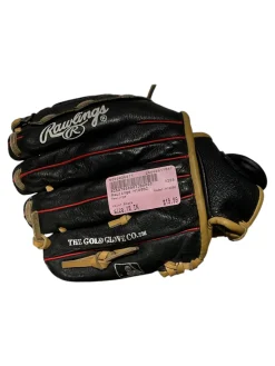 Used Rawlings H100BC BB/SB Glove RH Throw Black 10"