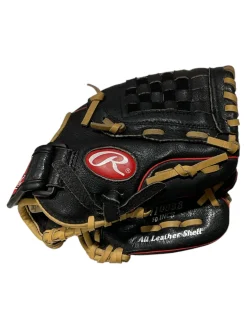 Used Rawlings H100BC BB/SB Glove RH Throw Black 10"
