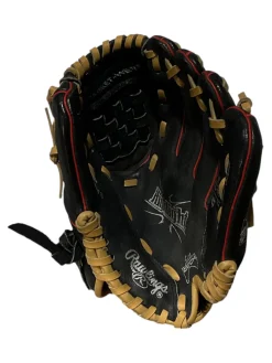 Used Rawlings H100BC BB/SB Glove RH Throw Black 10