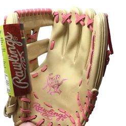 Used Rawlings HEART OF THE HIDE PRO120SB-32CP RH Throw Fastpitch Gloves Tan 12