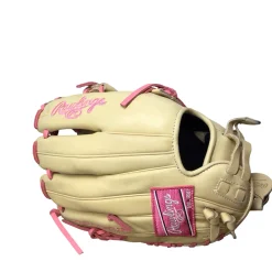 Used Rawlings HEART OF THE HIDE PRO120SB-32CP RH Throw Fastpitch Gloves Tan 12