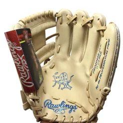 Used Rawlings HEART OF THE HIDE PRO204SB-2CC RH Throw Fastpitch Gloves Tan 11 1/2" NEVER USED