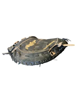 Used Rawlings HEART OF THE HIDE PROFM18-17B BB/SB First Base RH Throw Black 12 1/2"