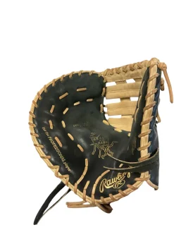 Used Rawlings HEART OF THE HIDE BB/SB First Base LH Throw Black 12 1/2"