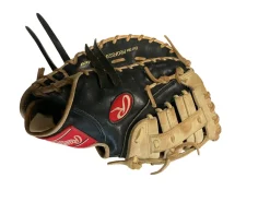 Used Rawlings HEART OF THE HIDE BB/SB First Base LH Throw Black 12 1/2