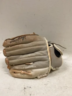 Used Rawlings HFP105GW RH Throw Fastpitch Gloves Grey 10 1/2"