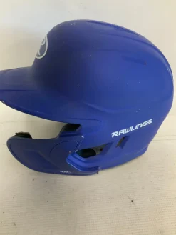 Used Rawlings MACH SR REV A Batting Helmet No Mask Royal Blue MD