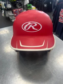 Used Rawlings MACH-SR-REVA Batting Helmet No Mask Red M/L