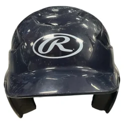 Used Rawlings NAVY HELMET Batting Helmet No Mask Navy Blue One Size