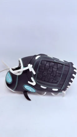 Used Rawlings PLAYERS SERIES RH Throw Fastpitch Gloves Black 10"