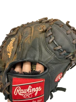 Used Rawlings PREMIUM SERIES 32.5 BB/SB Catchers RH Throw Black 32 1/2"