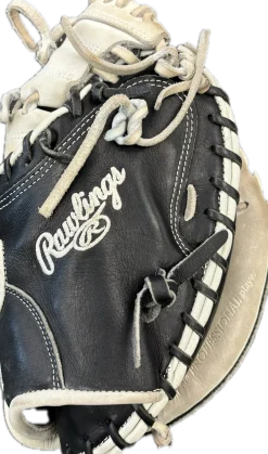 Used Rawlings PROCM33-23 HEART OF THE HIDE BB/SB Catchers RH Throw Black And Grey 33"