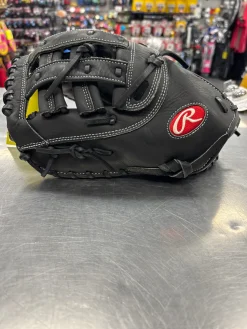 Used Rawlings PROTM8SB LH Throw Fastpitch Gloves Black 12 1/2"