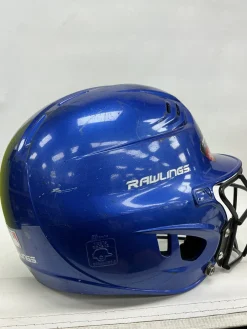 Used Rawlings RAWLINGS Batting Helmet w/Mask Royal Blue One Size